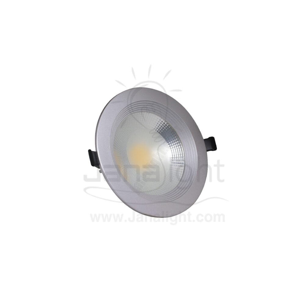 كشاف 15 وات كومبكت وورم حلق فضي جنى لايت plastic warm compact 15 watt downlight